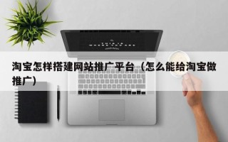 温县淘宝怎样搭建网站推广平台（怎么能给淘宝做推广）